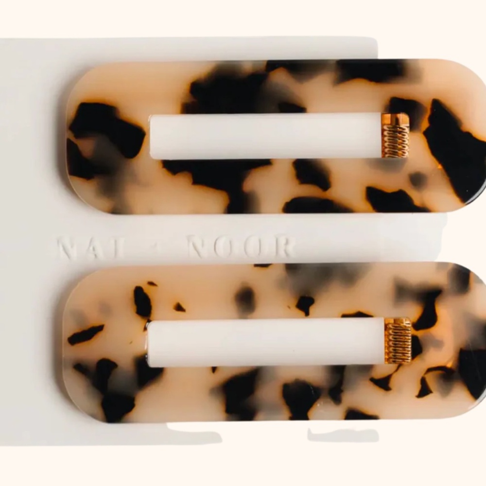 Nat + Noor - Tortoise Duo Clips In Ivory